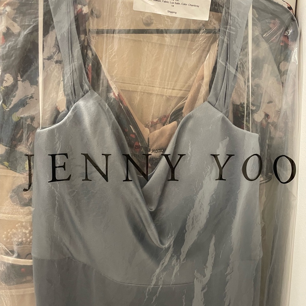 Jenny Yoo Sawyer dress in the Chambray color - Picture 6 of 9